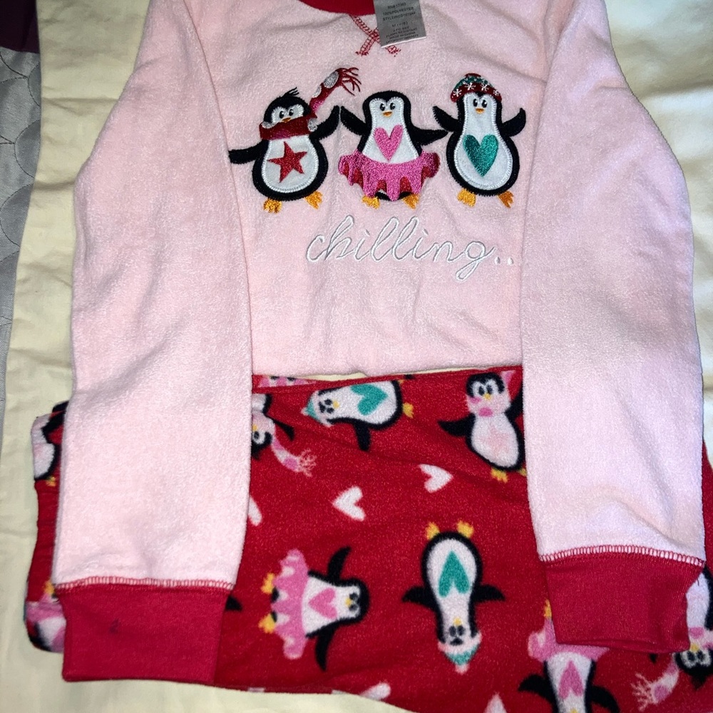 Warm and cozy pj set! Footless but warm!